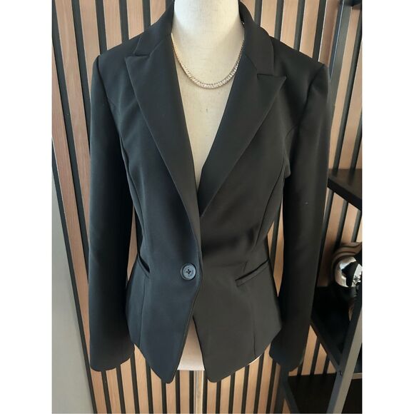 Express blazer work attire black size small form fitting - Picture 1 of 6